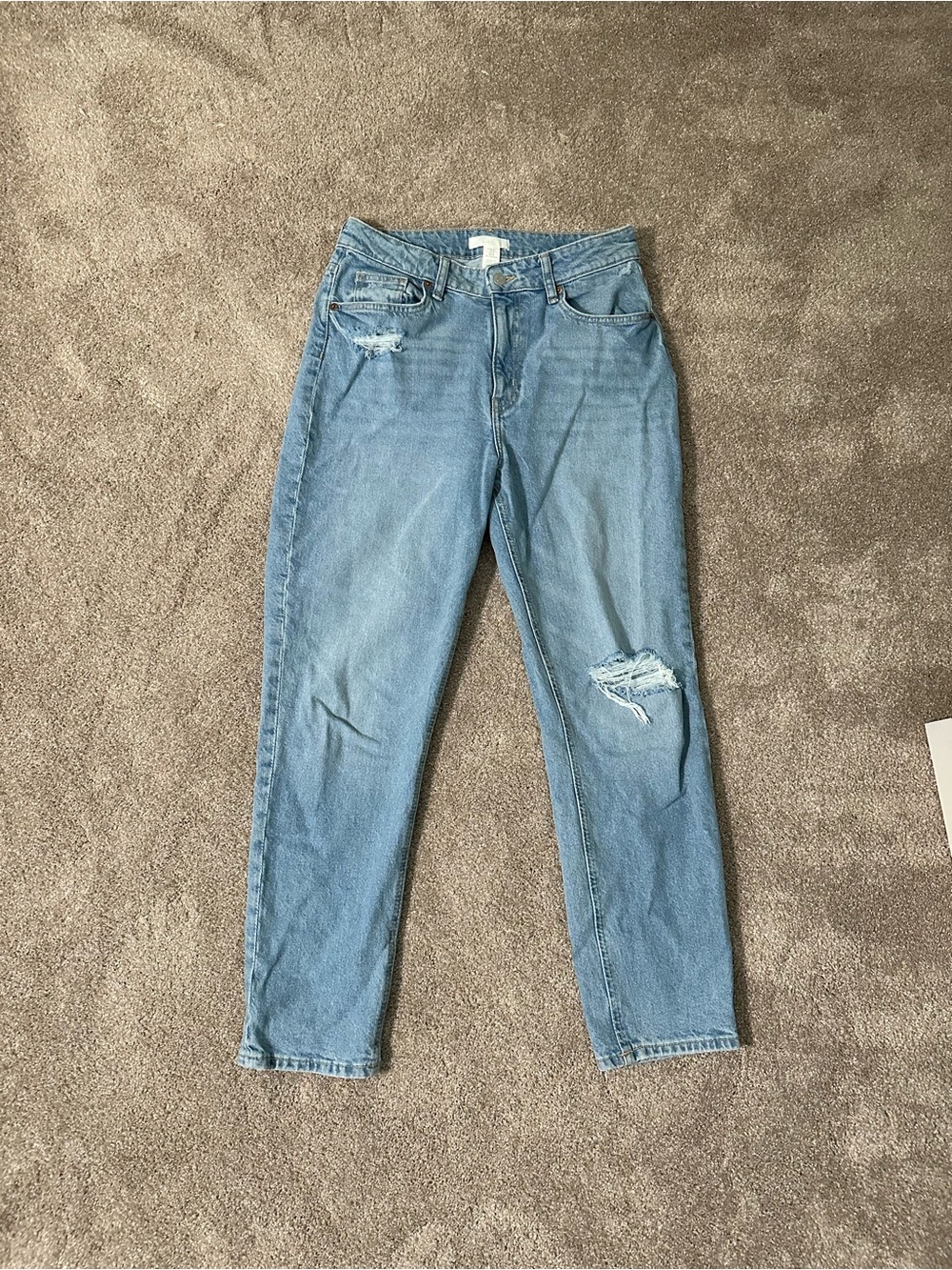 H&M Light Blue Distressed Boyfriend Jeans